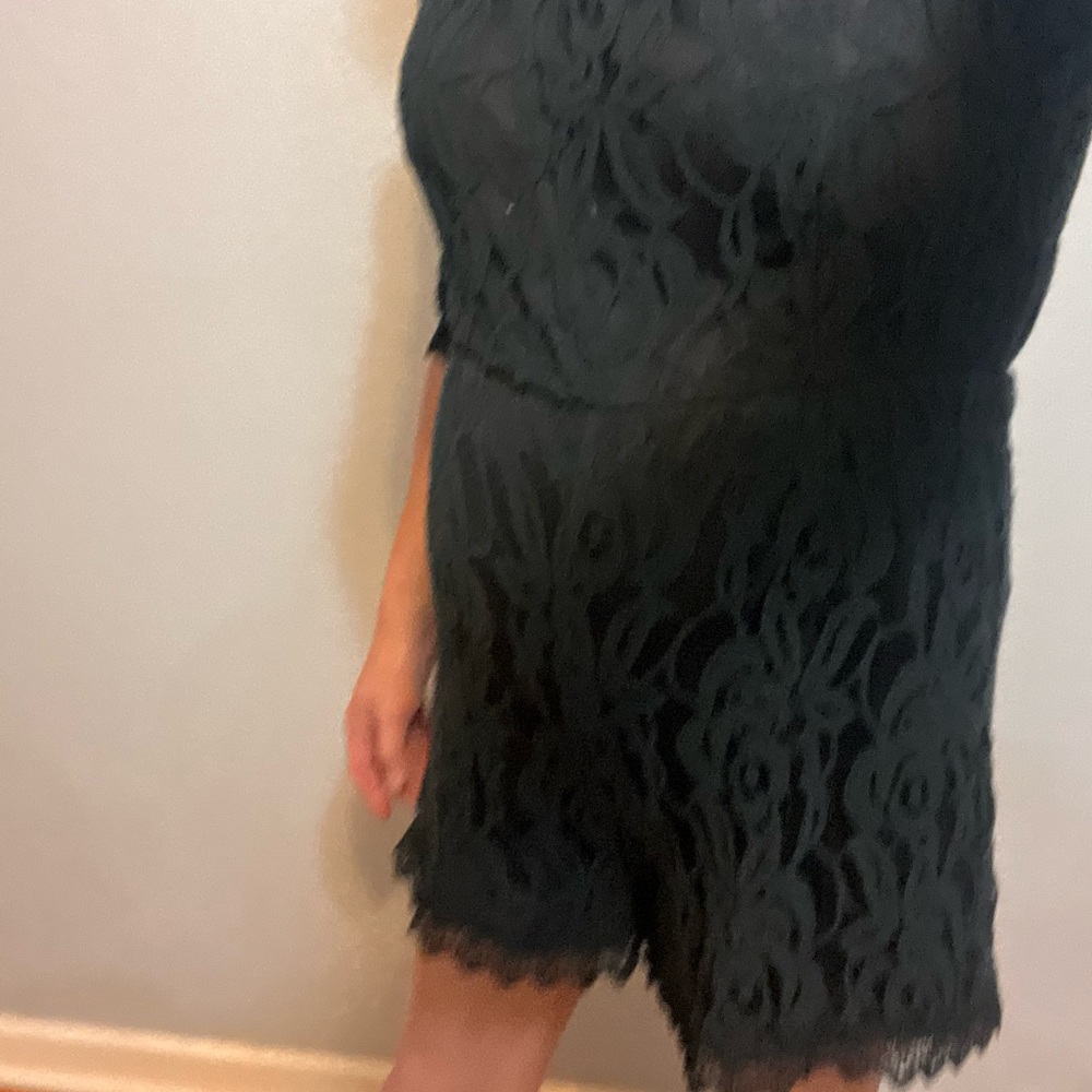 Black laced romper with long sleeve, shorts great condition spring summer - Picture 7 of 10